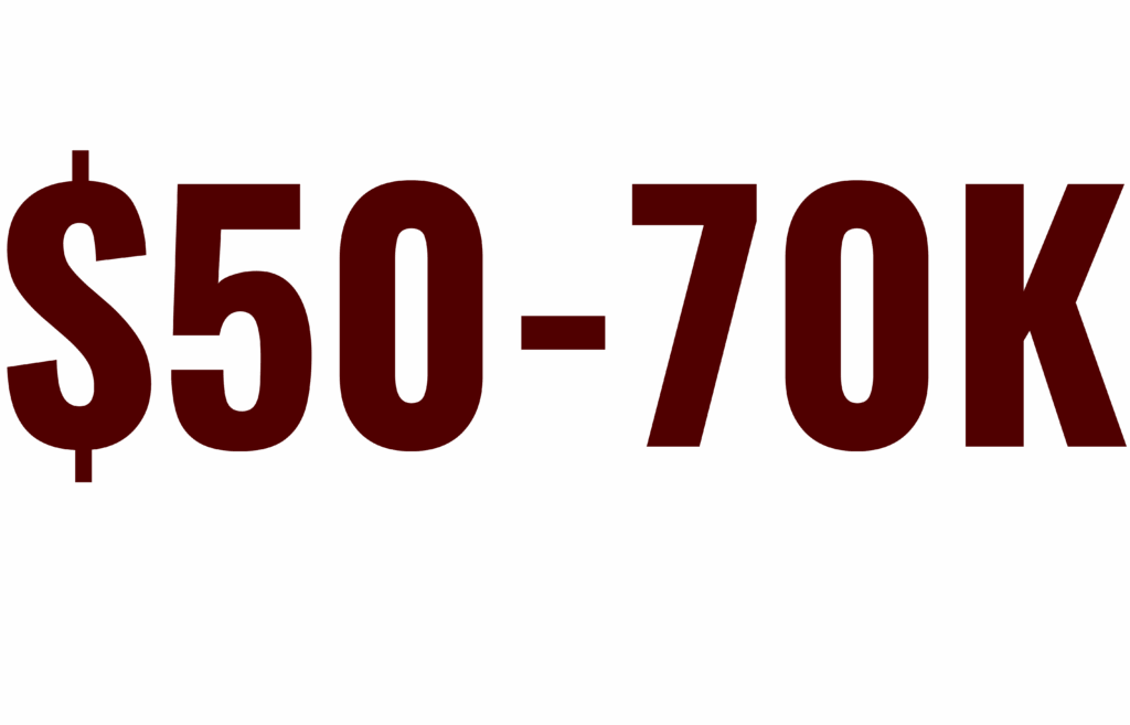 $50-70K maroon text for Financial Planning Program