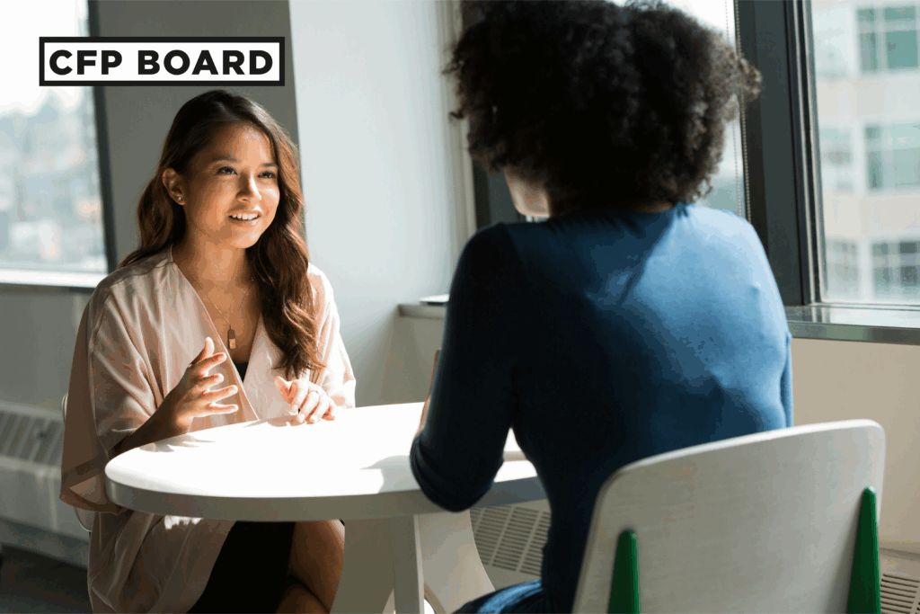 CFP Board logo on stock image of women talking
